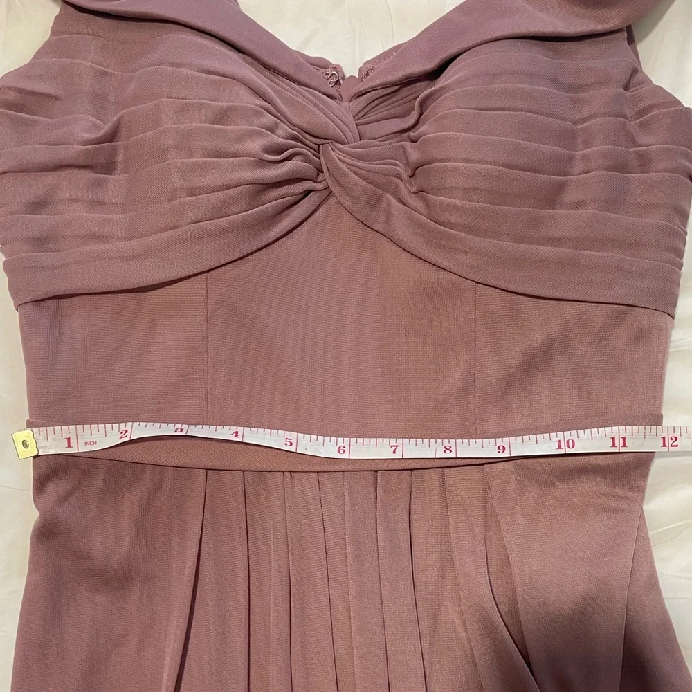 Azazie, Extra Small, Dusty Rose, Almendra Bridesmaid Dress - Picture 7 of 9